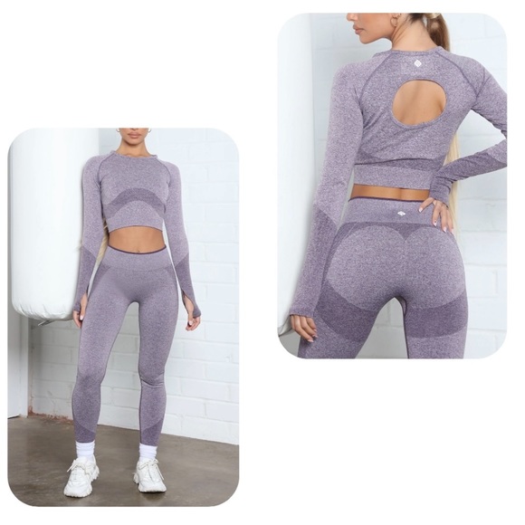 💜WORKOUT CROP TOP - LAVENDER✨ - Picture 2 of 4